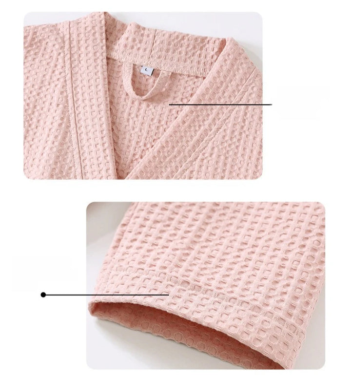 Bathrobe for Women and Men Cotton Waffle Quick Drying All Season Thin Design Hotel Bth Towel Beauty Salon Bath Robe Couples
