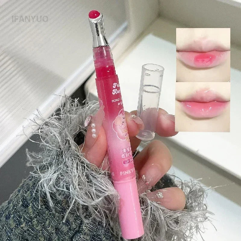 Berry Red Lip Oil Hydrating Mirror Lip Gloss Tinted Plumper Moisturizing Lip Care Treatment Makeup Clear Colored Lipstick Balm