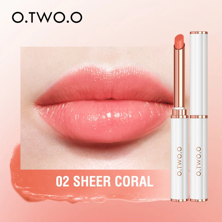 O.TWO.O Color Changing Lipstick Moisturizing Lip Balm Nourising Long Lasting Lip Gloss Natural Beeswax Lip Care Cosmetics