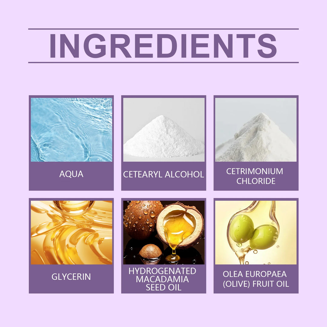 Keratin Purple Hair Mask Deep Conditioning Repair Treatment For Gray Yellowing Hair Anti-Brass Toning Mask Nourish Frizz Control