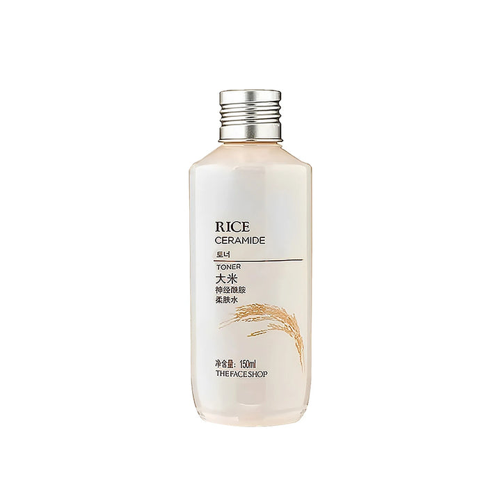 THE FACE SHOP Rice Ceramide Moisturizing Toner 150ml,Enhances Radiance,Lightweight Watery Texture,K-Beauty,Korean Makeup