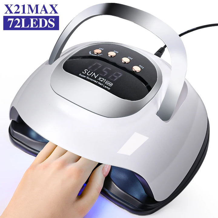 72LED UV Nail Art Lamp Professional High Power Nail Dryer with Sensor Fast Curing Gel Nail Polish Drying Lamp Nail Salon Tools