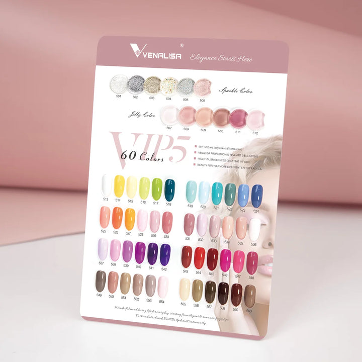 Venalisa HEMA TPO FREE Nail Gel Polish Glitter Gorgeous Full Coverage Soak Off UV LED French Nail Jelly Pink Nude Collection