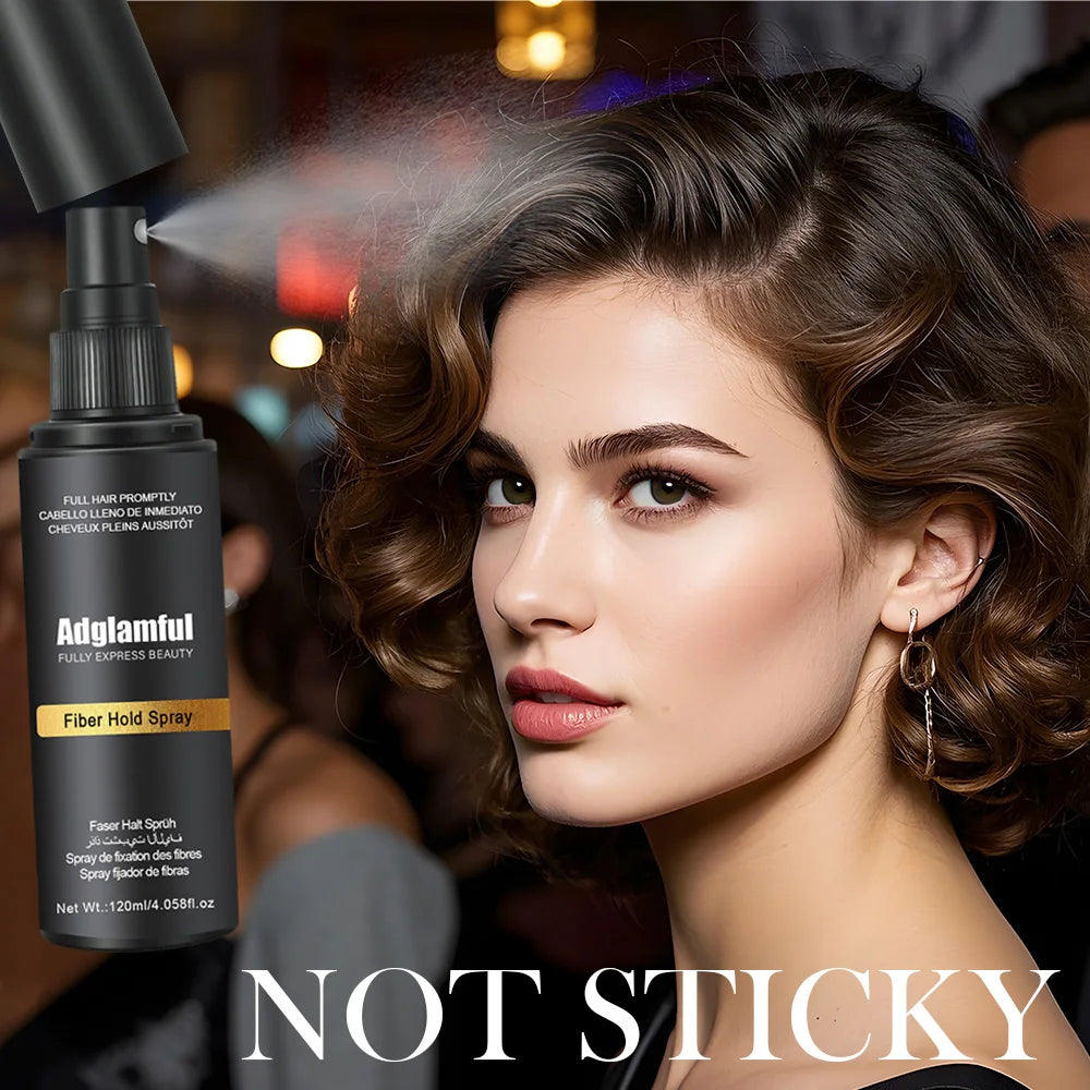 Hair Fiber Spray - Easy-To-Use, Long-Lasting Volume & Texture, Ideal for All Hair Types, with Natural-Looking Fullness
