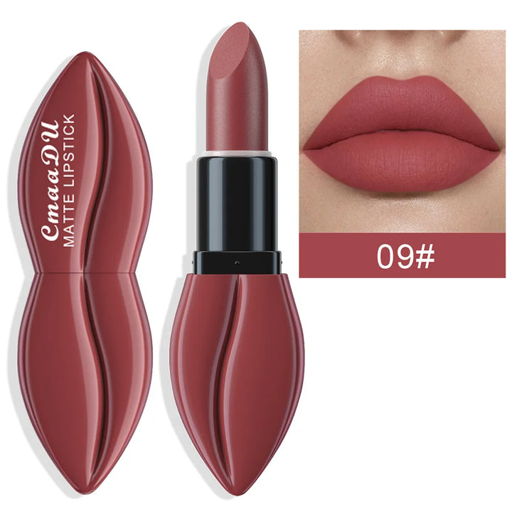 Rose Purple Matte Lipsticks Waterproof Velvet Nude Lipstick Sexy Red Lip Stick Pigment Makeup Pink Lip Gloss Long Lasting Makeup