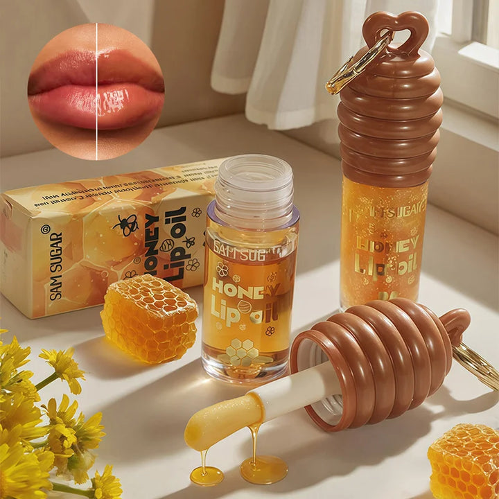 Honey Lip Balm Longlasting Moisturizing Dry Lips Diminishes Lip Lines Plumps Lips With Transparent Pearlescent Lip Care Lip Balm