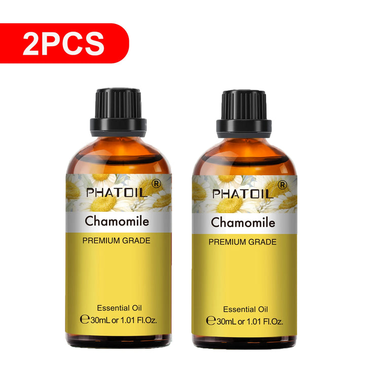 PHATOIL 2PCS Natural Essential Oils Set 30ml Bergamot Lemon Ylang Ylang Lavender Jasmine Vanilla Eucalyptus Aroma Essential Oils