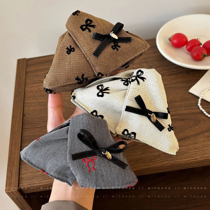 Korean-style butterfly knot triangular hair clip for women, 2025 new back-of-head hair claw, shark clip hair accessory