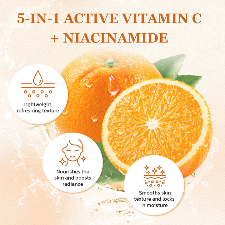Vitamin C Toner 5X Hydrating Brightens Evens Skin Tone and Boosts Glow Non-Greasy 4.06 Fl Oz