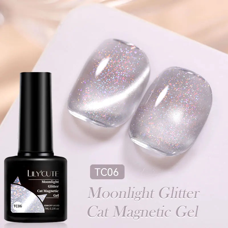 LILYCUTE 7ml 9D Cat Magnetic Gel Nail Polish Iridescent Magnet Semi Permanent Soak Off UV LED Manicure For Nail Art Gel Varnish