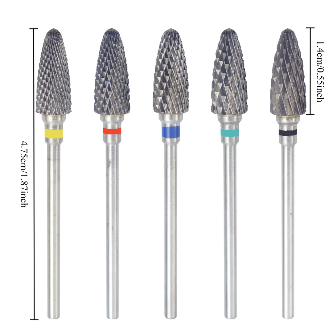 1Pcs Carbide Nail Drill Bits Cuticle Clean  Rotary Burrs Electric Nail File For Manicure Pedicure Tools