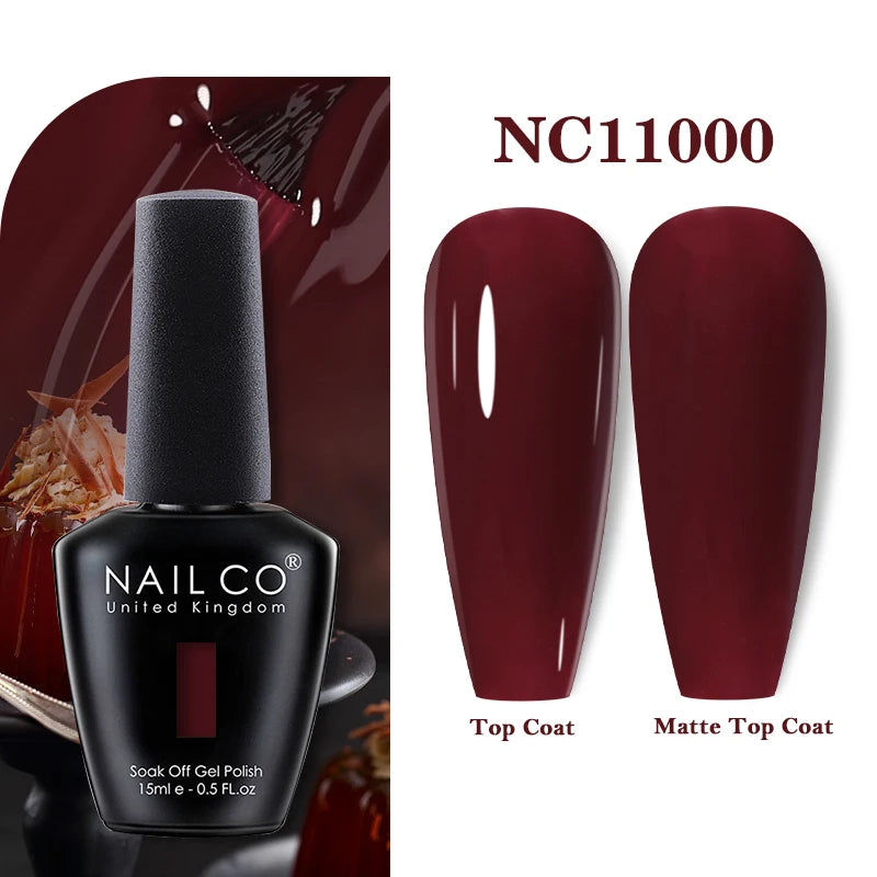 NAILCO 131Colors Vernis Semi Permanent UV Varnish Gel Nail Polish Nails Art Gel Manicure TOP BASE Varnish Hybrid