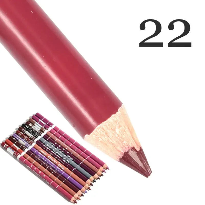 28-Colors Waterproof Lip Liner Matte Nuede Red Long Lasting Makeup Pens Non-stick Cup Lipstick Women Party Makeup Lip Cosmetics