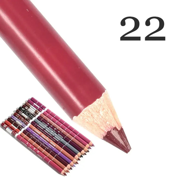 28-Colors Waterproof Lip Liner Matte Nuede Red Long Lasting Makeup Pens Non-stick Cup Lipstick Women Party Makeup Lip Cosmetics