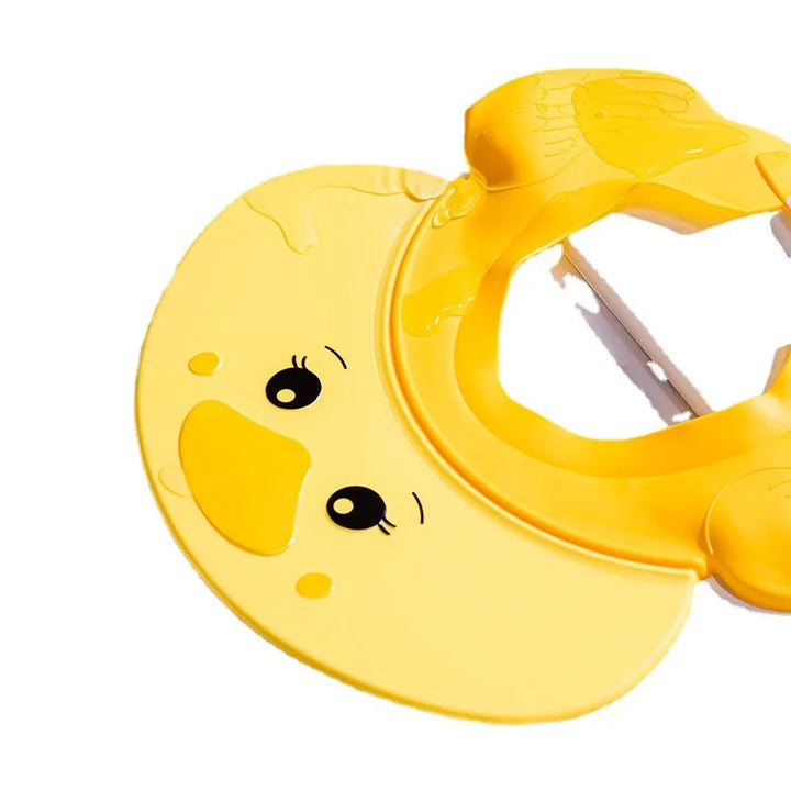 Baby Shampoo Cap Cute Duck Shape Adjustable Size Baby Shower Children's Waterproof Wide Brim Ear Protection Shower Cap Sun Hat
