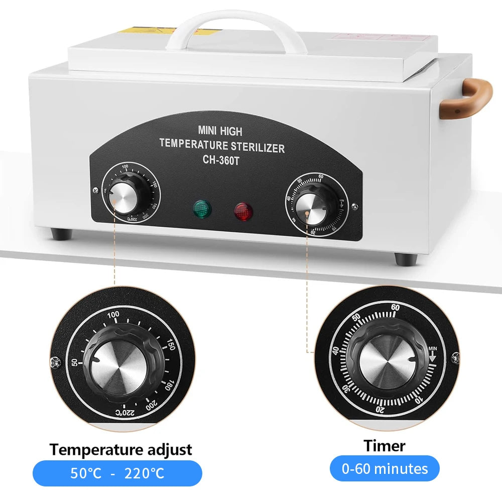 Metal Tools Sterilizer 300w High Temperature Sterilization Nail Salon Medical Tools Barber Shop Studio Sterilizer Cabinet