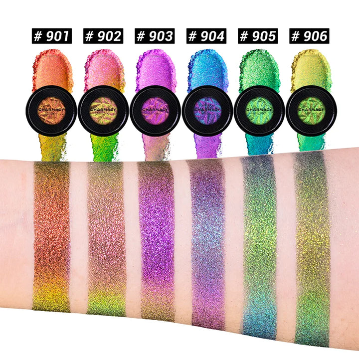 Eye Shadow Chameleon Metallic Glitter Powder Monochrome Eyeshadow Glitter Metallic Eye Looks 100% Vegan And Cruelty Free