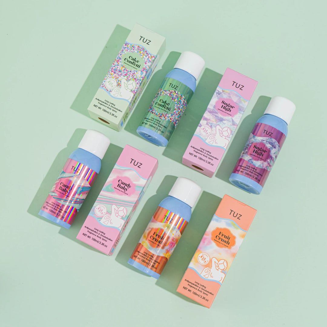 Long Lasting Antiperspiration & Deodorization Fragrance Body Spray Refresh Sweet Natural Floral Fruitly Fragrance 24 Hours 100ml