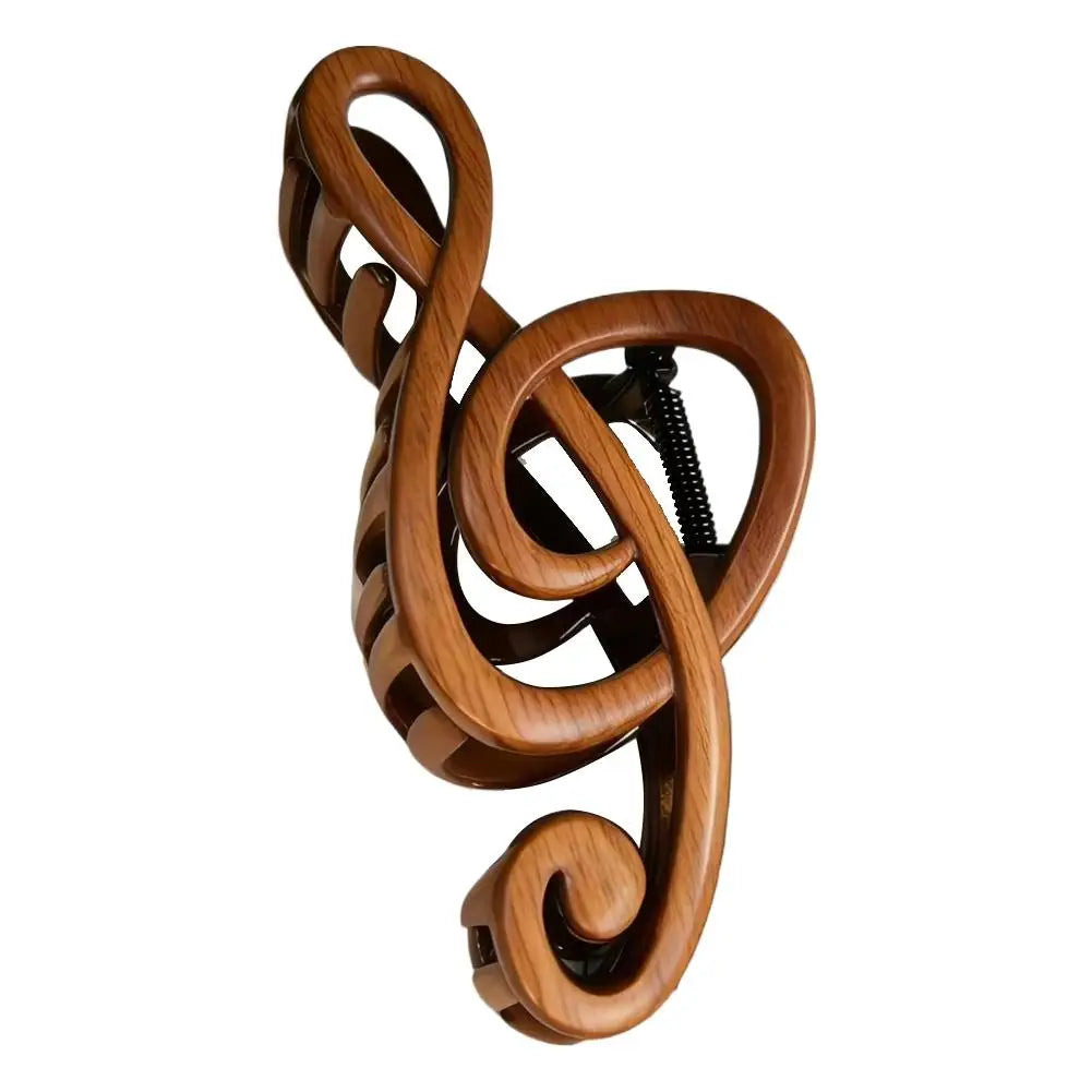Floral Treble Clef Hair Claw Clip Music Note Design Ladies Large Hair Clips Acrylic Rose Print Treble Clef Hair Accessories