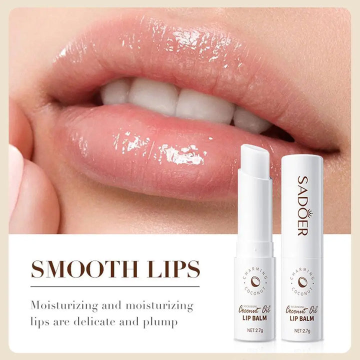  SADOER 5PCS Nourishing Hydrating And Moisturizing Preventing Cracking Daily Care Lip Balm Coconut Lip Balm Care Cosmetics