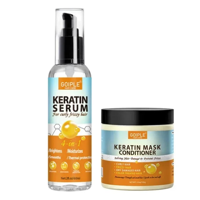 Keratin Protein Repair Hair Mask for Damaged Dry Moisture Essence Oil Conditioner Smooth Frizz Scalp Treatment Hair Care Serum