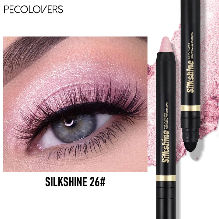 Double-head Eyeshadow Stick,Waterproof,Smudge-Proof Eyeliner, Multi-Color Shimmer Palette,Easy Application for Eyes Contouring