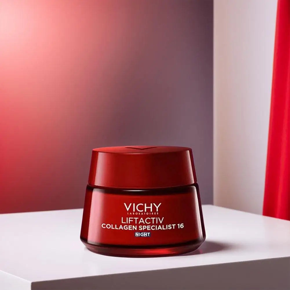 Vichy Collagen Night Cream & B3 Day Cream 50ml x2 Set Active Firming & Anti Aging Fades Dark Spots & Wrinkles For All Day Care