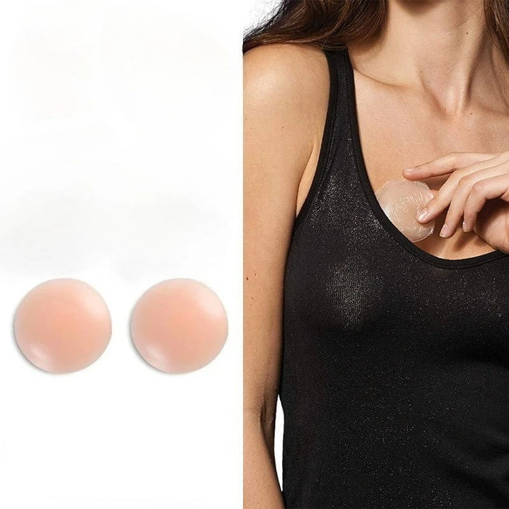 Reusable Self-Adhesive Invisible Breast Flower And Circle Nipple Cover Bra Pad Silicone