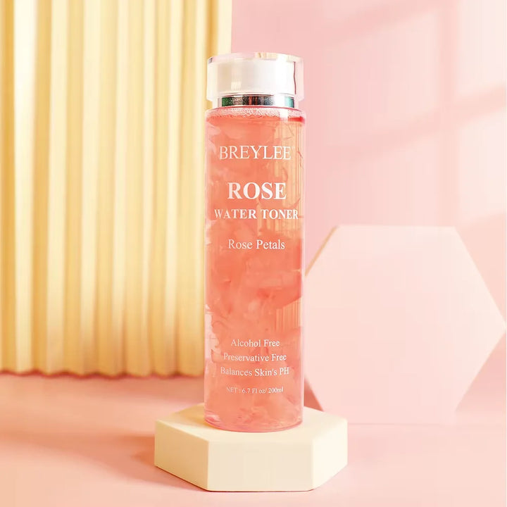 BREYLEE  Rose Water Toner Face Toner Essence Repair Smooth Watery Skin 200ML X 5PCS