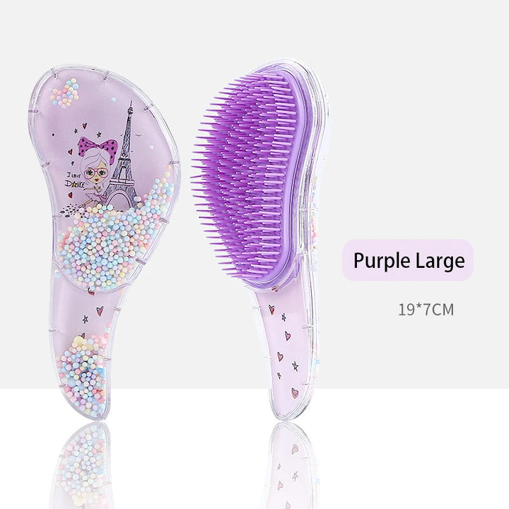 2025 New Cute Children's Horn Comb Cartoon Transparent Comb Anti Knot Fashion Massage Comb Smooth Hair Comb Hairdressing Comb