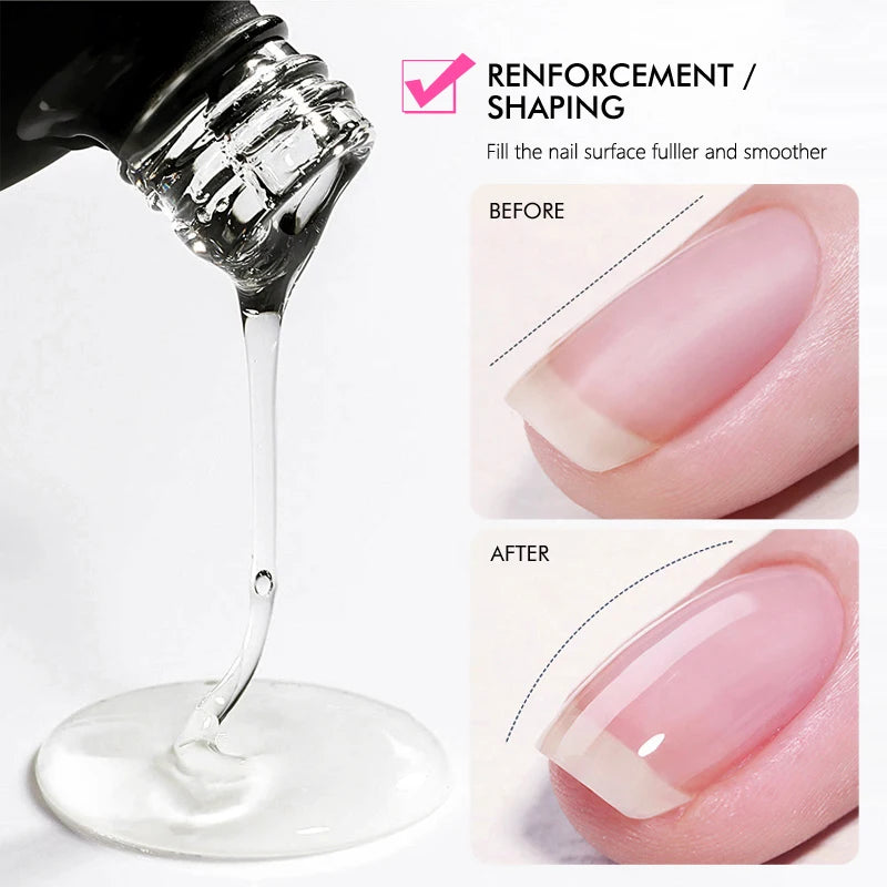 CHUNSHU 6 IN 1 Extension UV Gel Polish In A bottle Builder Nail Gel Rubber Base Coat Semi Permanent Nails Art Self-leveling 15ML