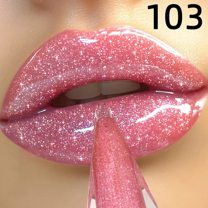 8 Colors Moisturizing Lip Gloss Shimmer Glitter Long Lasting Lip Oil Gloss Care the Lips Korean Makeup Gifts Pink Plumping Lips