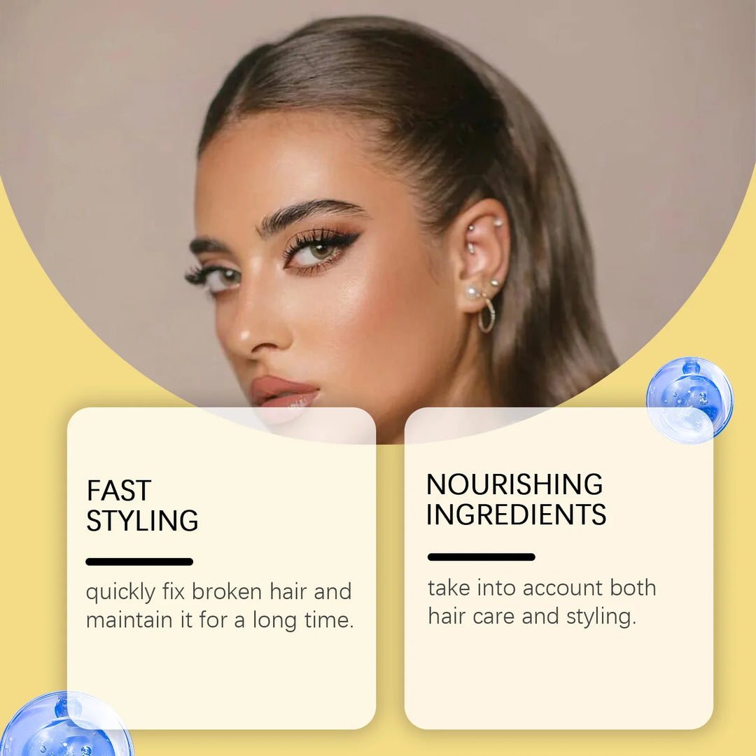 Long Lasting Hair Styling Wax No Greasy Feeling Quickly Fix Broken Hair Hold Pomade Control Frizz Flyaway Hair Styling Gel