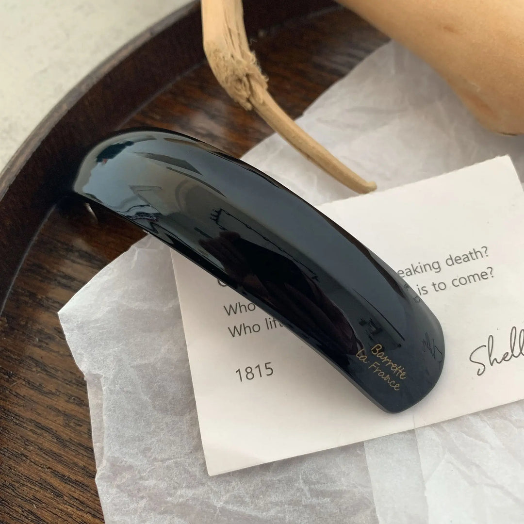 Acetate Hair Clips For Women French Style Curve Barrette Clip Beige Green Brown Hairpin For Thin & Thick Hair Non-slip Accessory