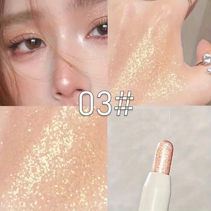 Diamond White Eyelid Highlighter Pen for Brightening Eye Glitter Golden Eyeliner Eyeshadow Stick for Stunning Makeup Results