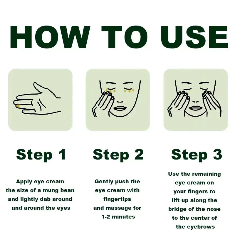 7 Day Tighten Smooth Wrinkles Eye Cream Korean Fade Eye Fine Line Dark Circles Bags Puffiness Tighten Under Eyes Women Skin Care