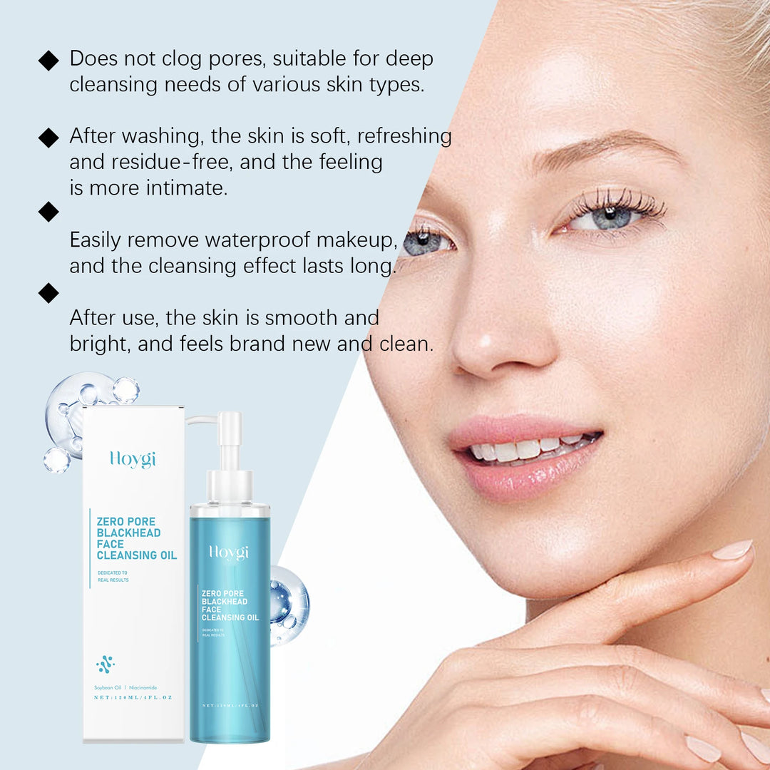 Makeup Remover Oil Purifying Pores Gentle Soothing for Face Eyes Lips Non-Tightening Refreshing Moisturizing Facial Cleanser Oil