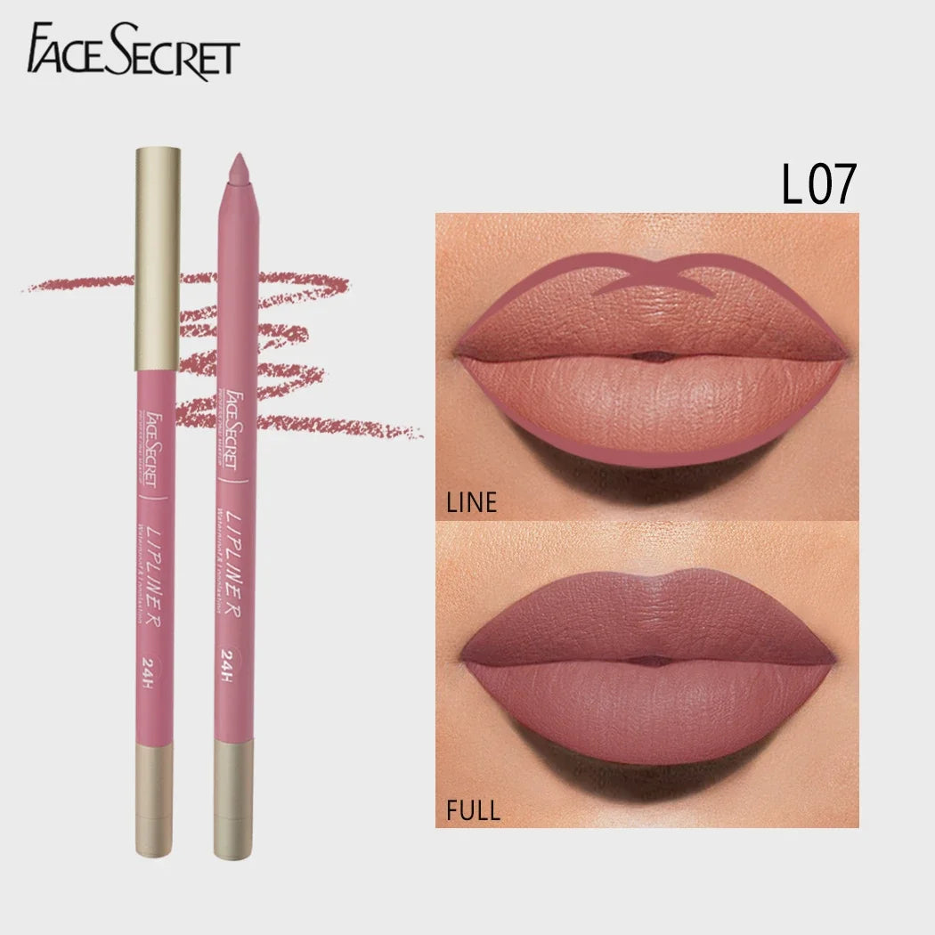 Face Secret Waterproof Liners Makeup Lipliner 12 Colors Matte Velvet Lipstick Pen / Liptint Long Lasting Waterproof Lip Tint