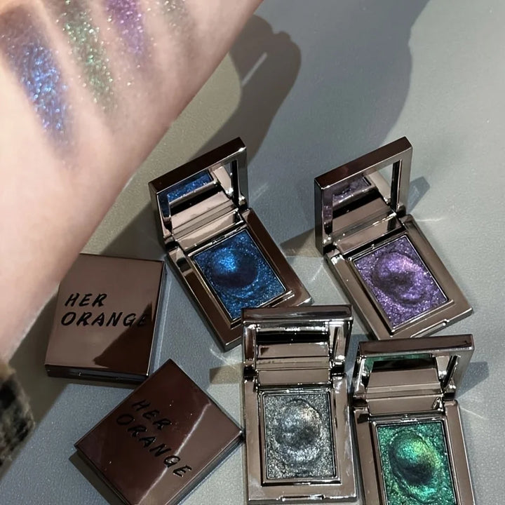 Single Color Glitter Eyeshadow Waterproof Sweatproof Long Lasting Highlight for Party Cosplay