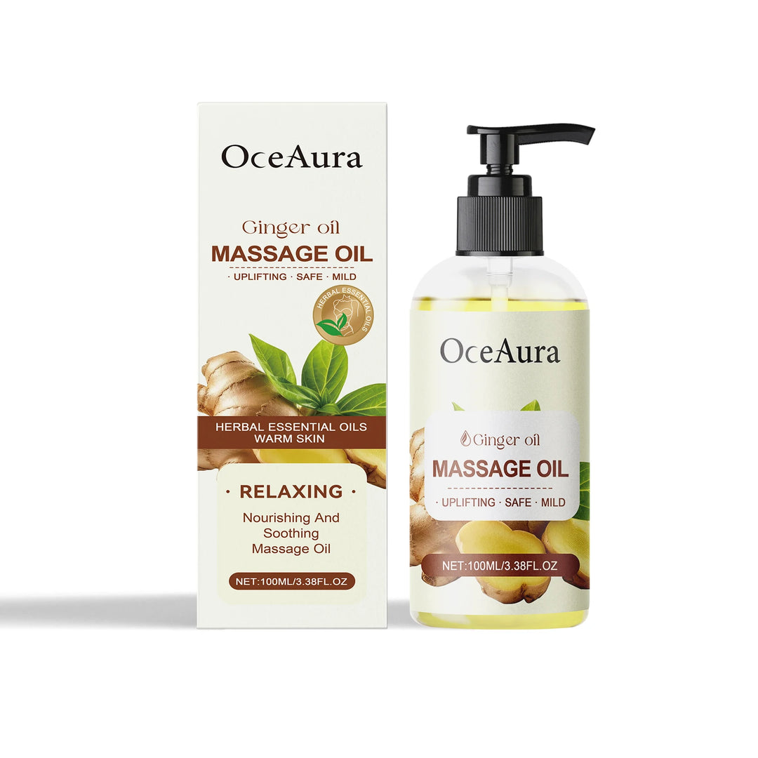 OceAura Body Massage Oil Soft Smooth Skin Firming Soothing Deep Hydration Chamomile Tea Tree Oil Muscle Relaxation Massage Oil