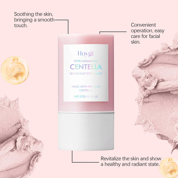 HOYGI Centella Clay Mask Stick Facial Cleansing Shrink Pores Soften Moisturizing Hydrating Soothing Face Mud Mask Skin Care 27g