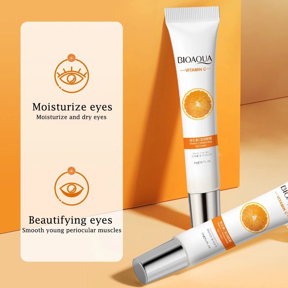 BIOAQUA Vitamin C Eye Cream Under Eye Dark Circle Remover Moisturizes Brightening Eyes Contour Eyes Skin Care Products