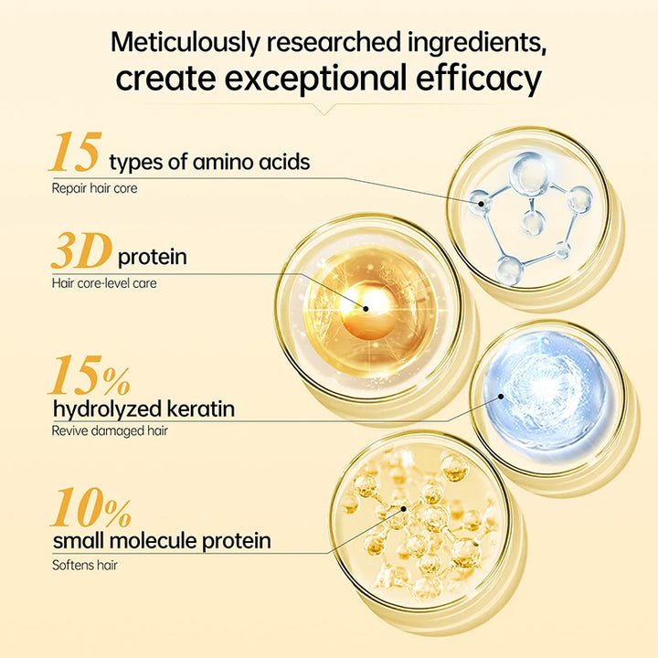 PURC 8 Seconds Hair Mask Smoothing Straightening Keratin Hair Treatment Cream Soft Repair Damaged Frizz Professional Hair Care