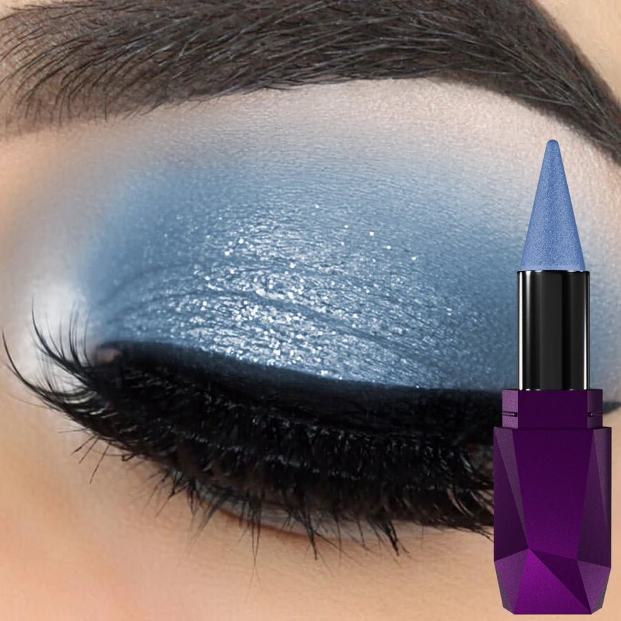 19 color 1PC glitter eyeshadow stick waterproof metallic high pigment eye shadow Korean makeup face highlight cosmetics gifts