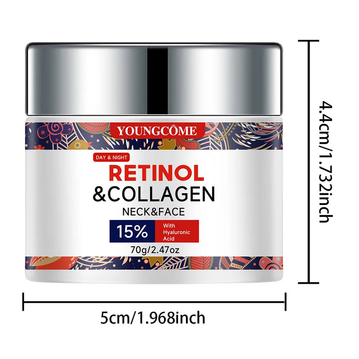 "Retinol & Collagen Anti-Aging Cream - Intense Hydration & Firming, Reduces Wrinkles & Fine Lines, Day/Night Use"