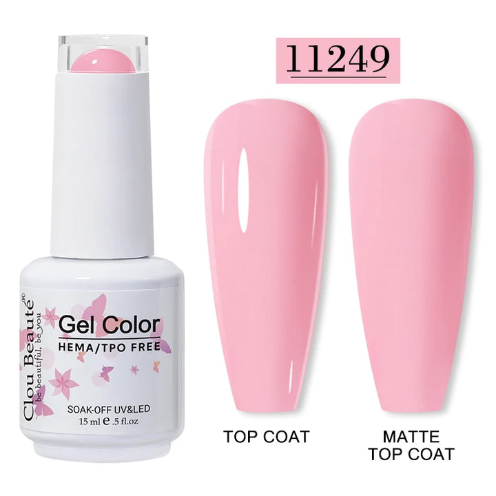 Clou Beaute 15ml HEMA TPO FREE Gel Nail Polish Vernis Semi Permanent UV Nail Art Varnish Lakiery Hybrydowe Manicure Gel Polish