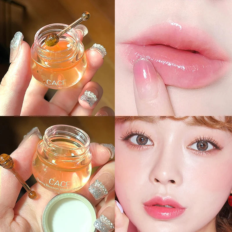 CACE Honey Cherry Lip Oil Balm Nourishing Lip Balm Lasting Moisturizing Clear Lipgloss Oil Moisturizing Lip Care Beauty Makeup
