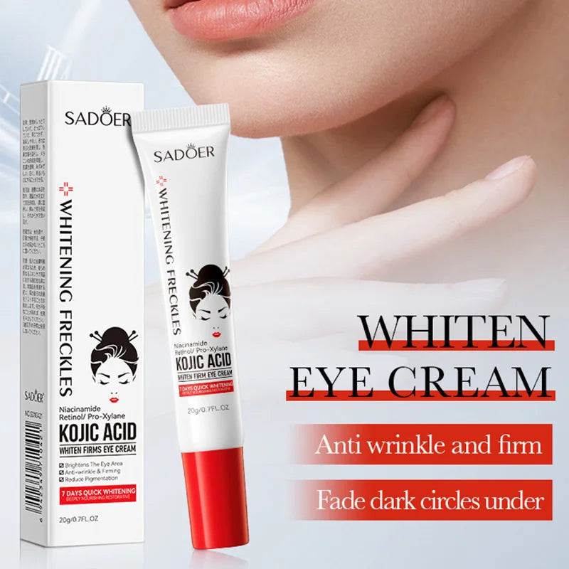 SADOER Kojic Acid Retinol Eye Cream Anti Dark Circles Remove Eye Bags Moisturizing Firming Beauty Eyes Skin Care Products