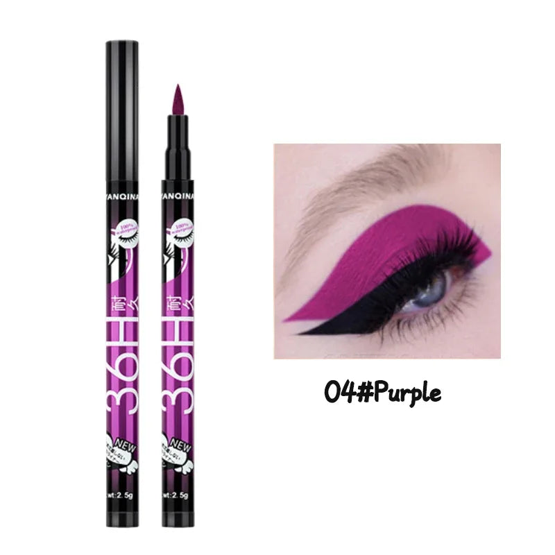36H Black Quick-drying Eyeliner Waterproof Liquid Eye Liner Pen Long Lasting Smooth Pencil Not Blooming Eyes Makeup Cosmetics