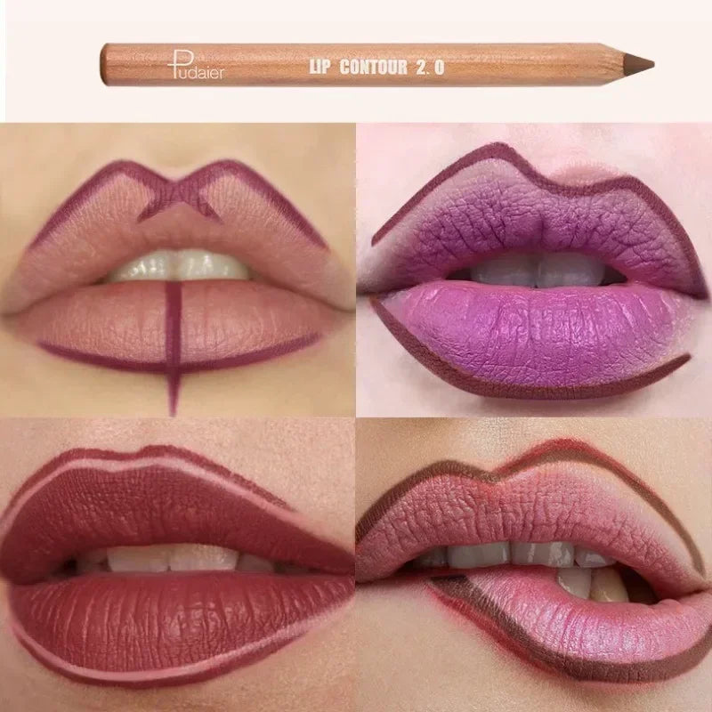 Matte 8-colors Lip Liner Pencil Lip Contour Lipstick Pen Nude Brown Lipstick Pencil Natural Lasting Waterproof Lipliner Makeup
